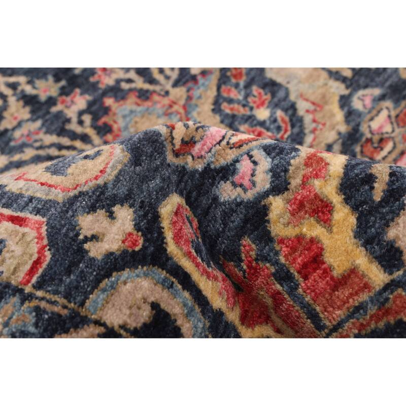 ECARPETGALLERY Hand-knotted Heritage Navy Wool Rug - 3'1 x 4'11