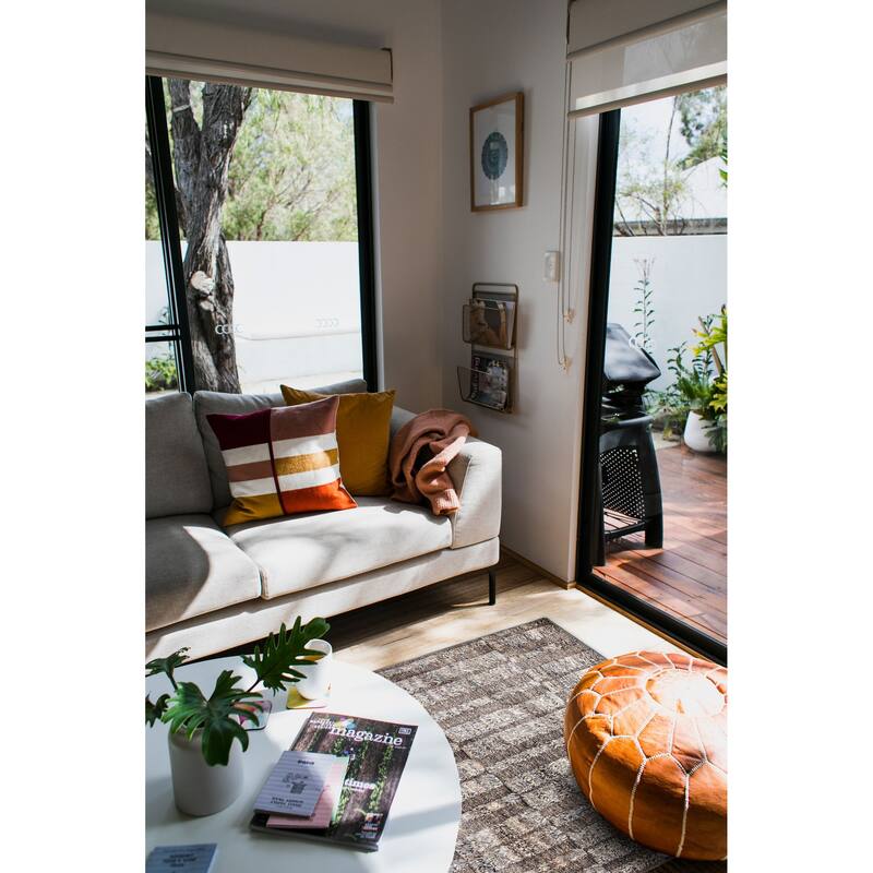 ECARPETGALLERY Braid weave Sienna Grey Wool Rug - 5'6 x 7'10