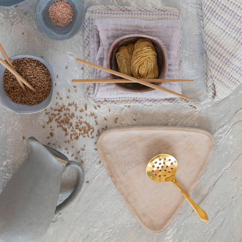 Mango Wood Tray, Triangular Shaped