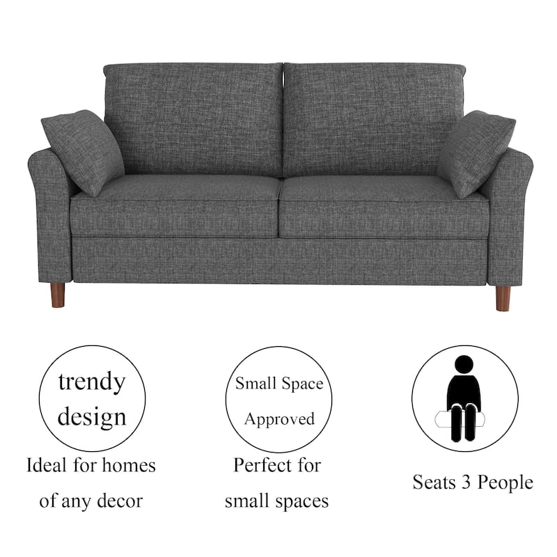 Polyester 3-Seat and 2-Seat Sofa with Cushions
