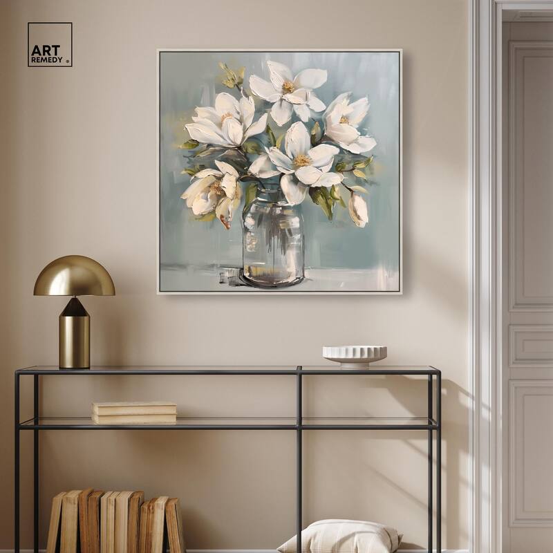 Prismatic Floral and Jar Canvas by Art Remedy