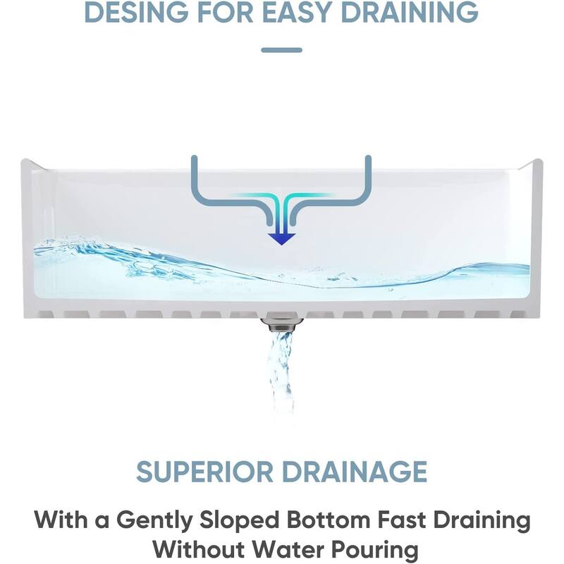 HOROW White Fireclay 33 in. L x 18 in. W Rectangular Single Bowl Farmhouse Apron Kitchen Sink with Grid and Strainer