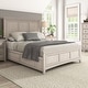 preview thumbnail 26 of 31, Ediline Wood Panel Bed by iNSPIRE Q Classic Antique White - King