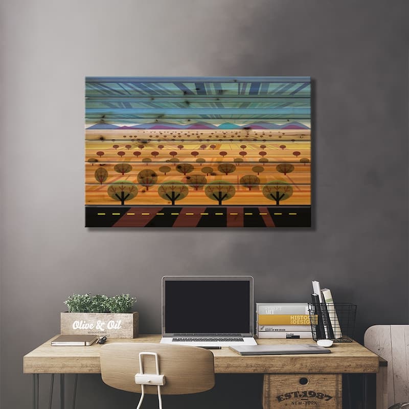 Northern Arizona Print On Wood by Charles Harker - Multi-Color