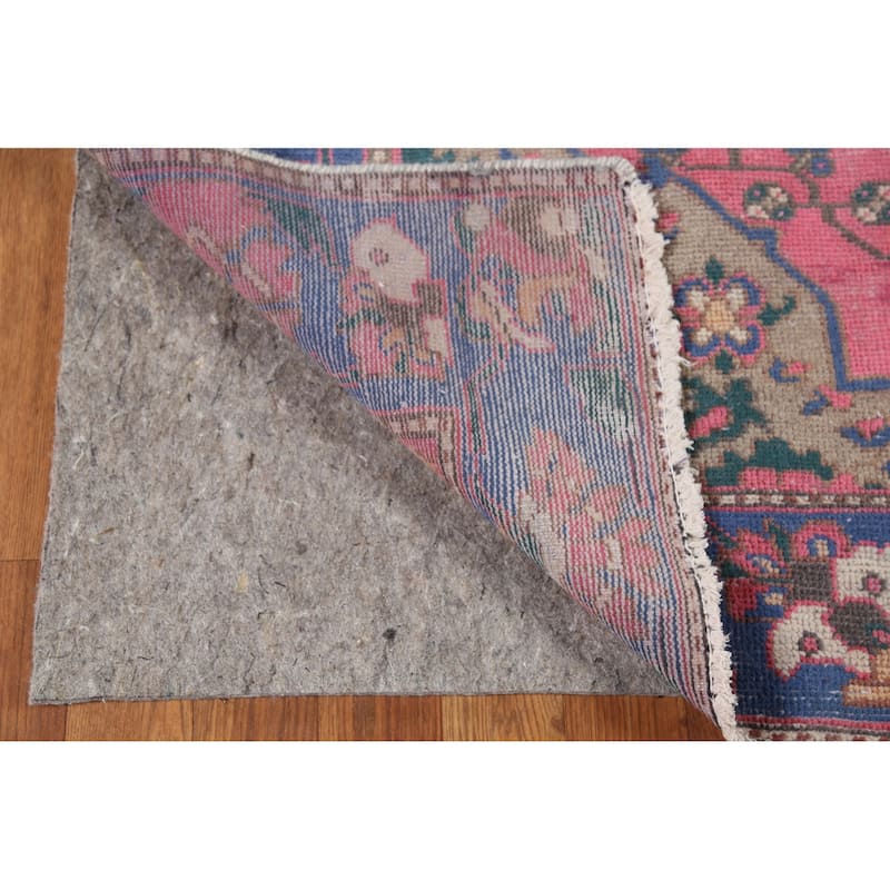 Pink Bakhtiari Persian Vintage Area Rug Hand-Knotted Wool Carpet - 4'10"x 9'6"