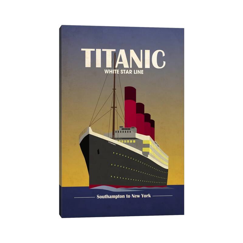 iCanvas "Titanic Ocean Liner Art Deco" by Michael Tompsett Canvas Print