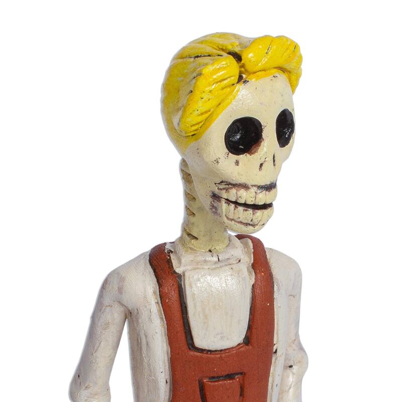 Novica Handmade Barber Catrin Ceramic Sculpture