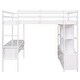 preview thumbnail 17 of 34, Full Size Multifunctional Loft Bed with Two Drawers, and Storage Shelves and Drawers