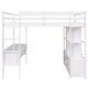 preview thumbnail 29 of 32, Multifunctional Loft Bed Full Size Loft Bed Solid with Built-in Desk and Two Drawers,Storage Shelves,Guardrail