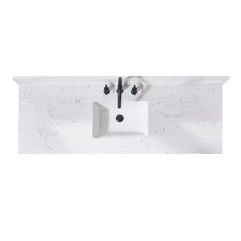 Altair Trento Bathroom Vanity Countertop in Aosta White Finish Without Vanity
