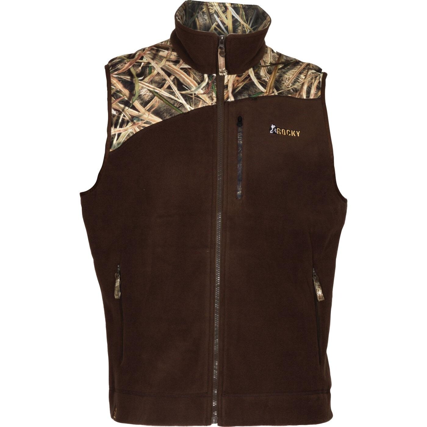 fleece camo vest
