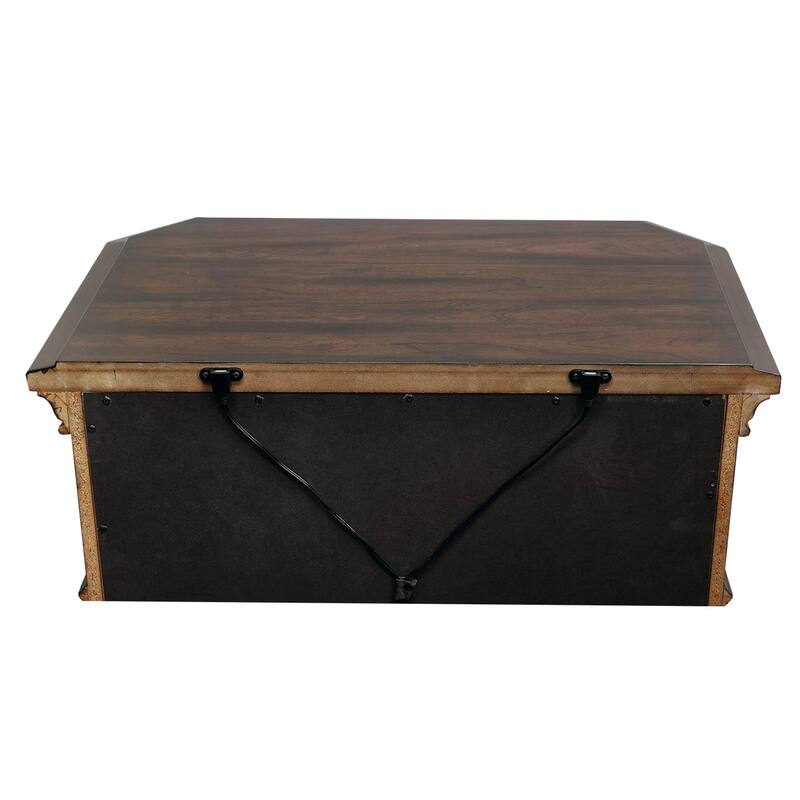 Wooden Nightstand with USB Charger in Espresso Finish
