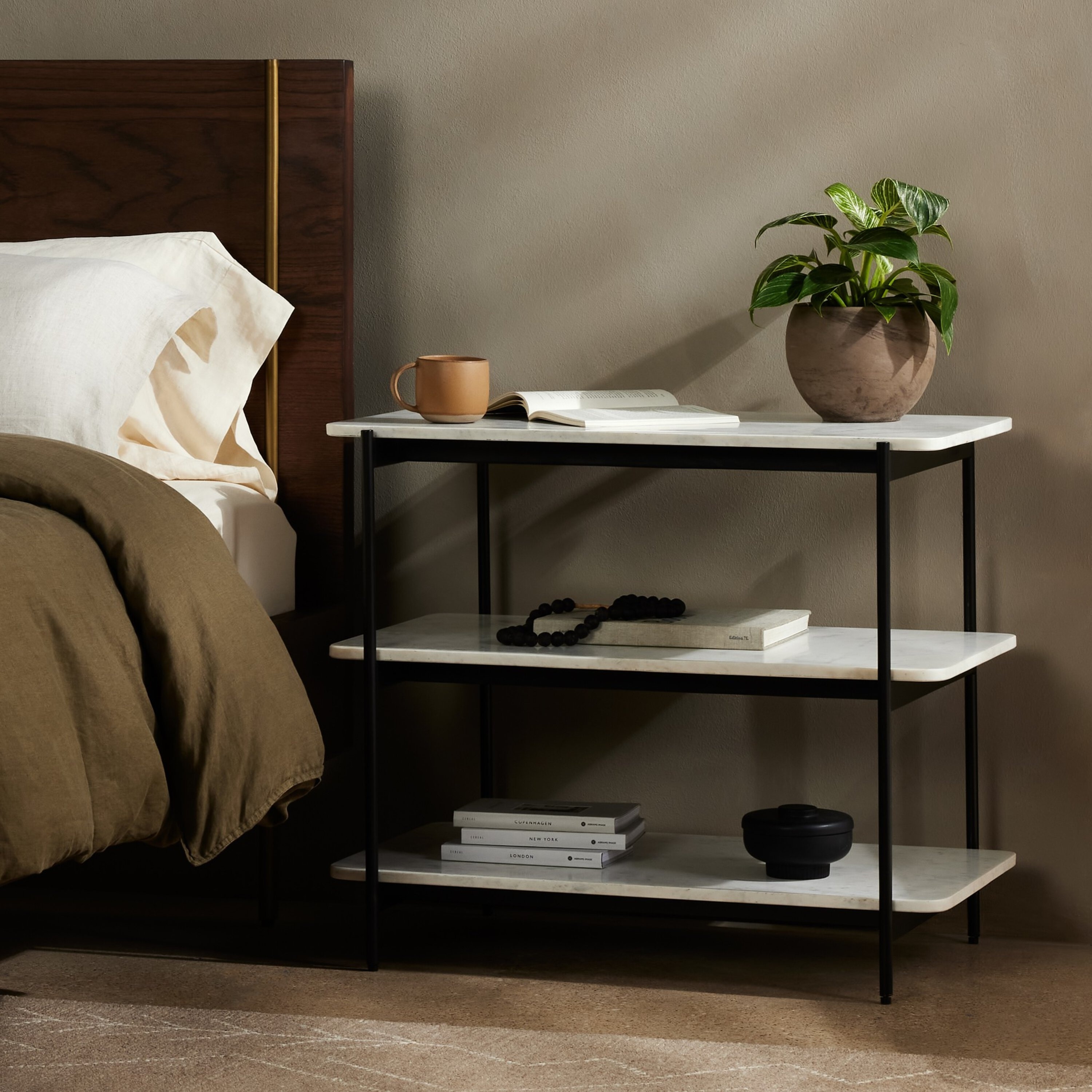 Violet Nightstand-Iron Matte Black