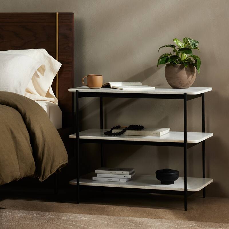 Violet Nightstand-Iron Matte Black