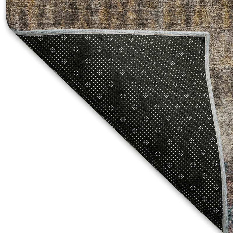 Machine Washable Indoor/ Outdoor Abstract Ombre Chantille Rug