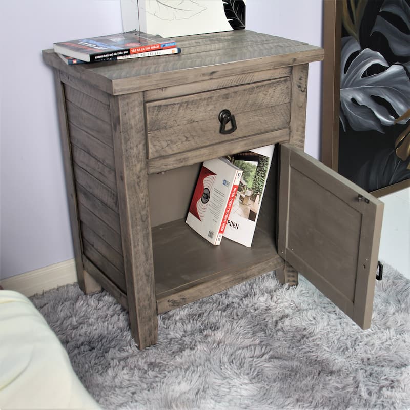 Montana Rustic Wood Nightstand