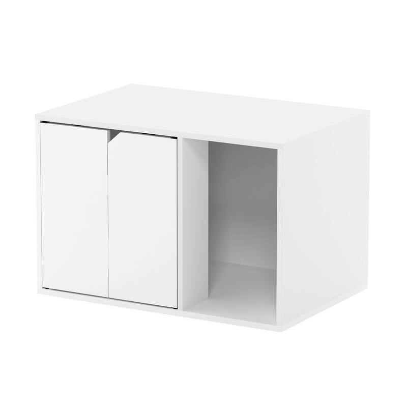 Furinno Peli Small Litter Box Enclosure - Solid White