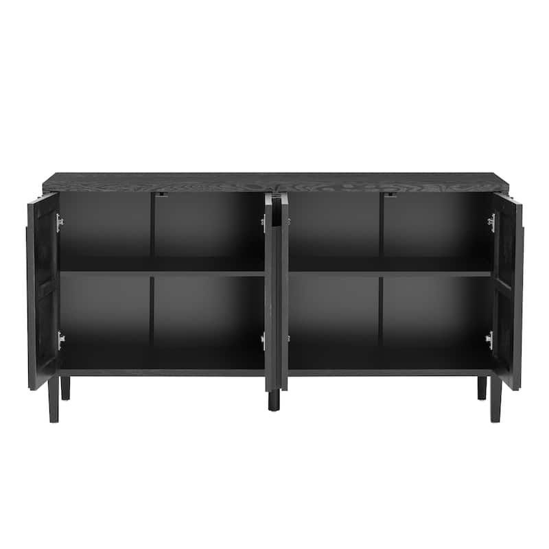 Roomfitters Modern Sideboard Buffet Cabinet with Storage, Wood Credenza Console Table for Living Room