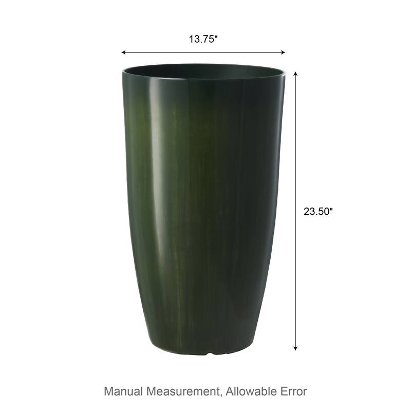 Glitzhome 23.5"H Set of 2 Oversized Gradient Blue/Green Tall Plastic Planter