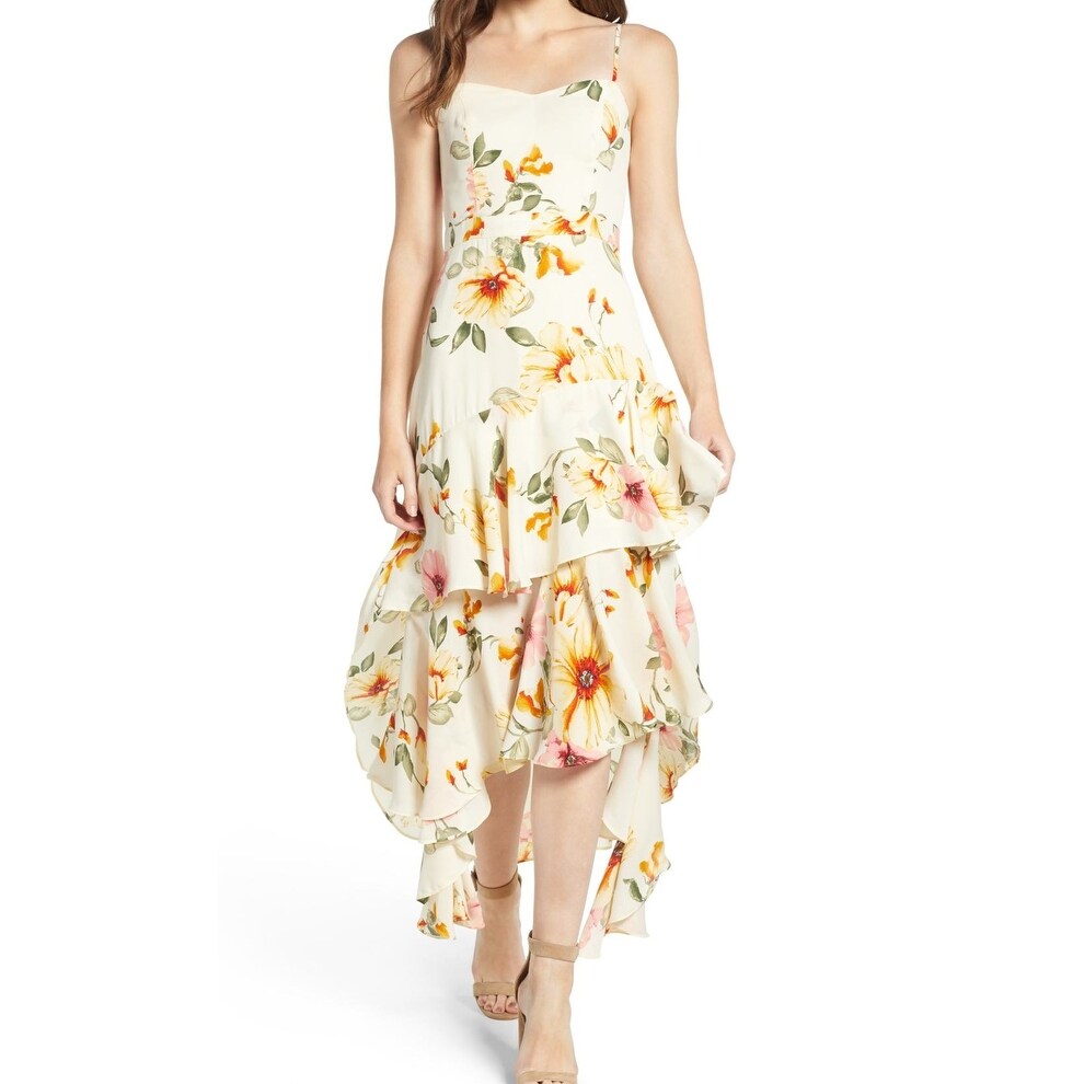 leith floral print midi dress