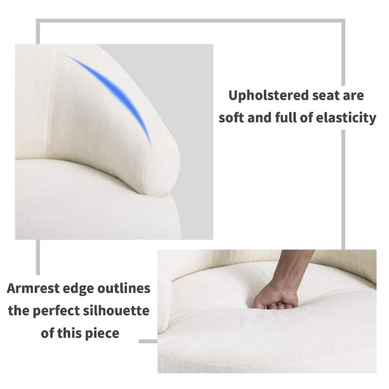 XINMICS Modern Accent Chair Upholstered Armchair for Living Room, Bedroom
