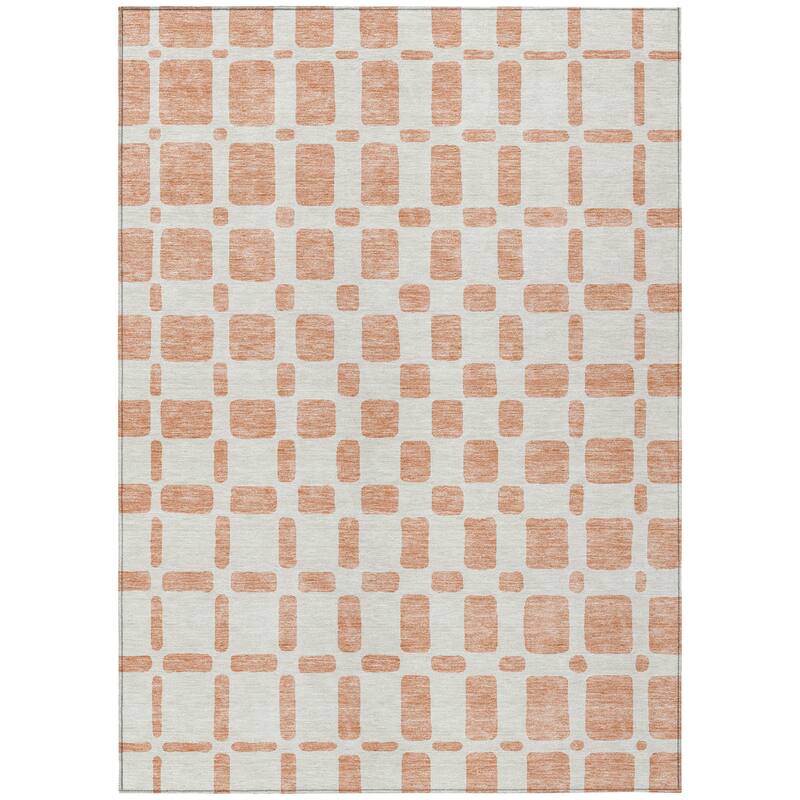 HomeRoots Geometric Transitional Rectangle Outdoor Rug