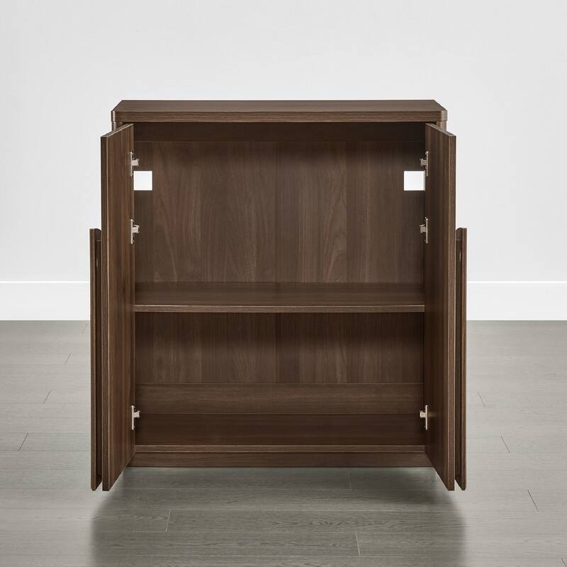 Spruce & Spring Modern Sideboard Buffet Cabinet with Wave Design