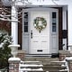 preview thumbnail 3 of 10, Fraser Hill Farm 24-in. Christmas Snowy Wreath Door Hanging