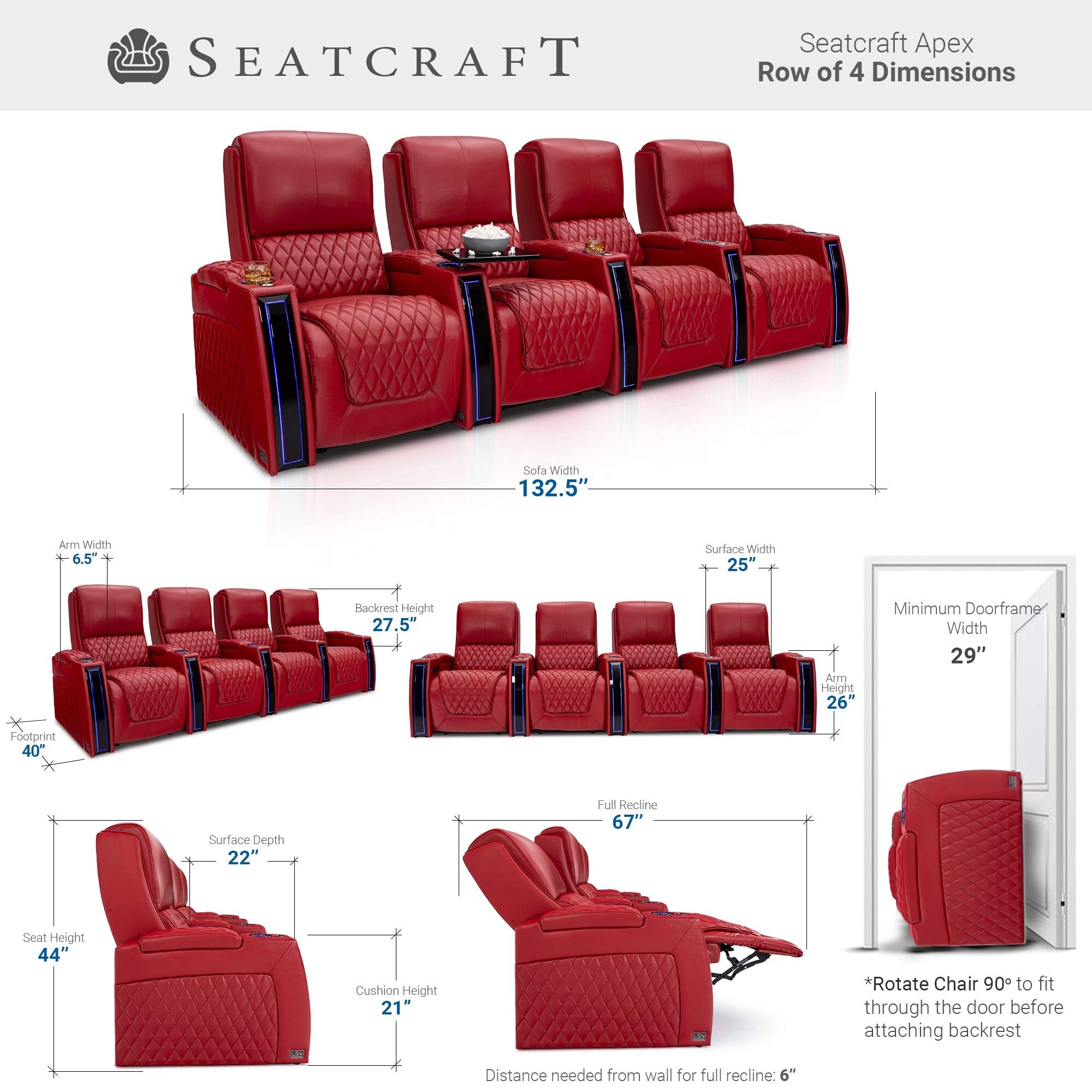Seatcraft apex home sales theater seating