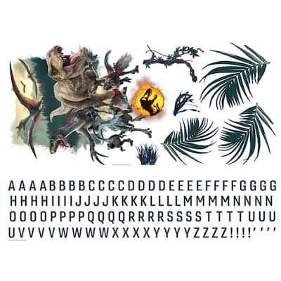Jurassic World: Dominion Peel And Stick Giant Wall Decal W/ Alphabet by RoomMates