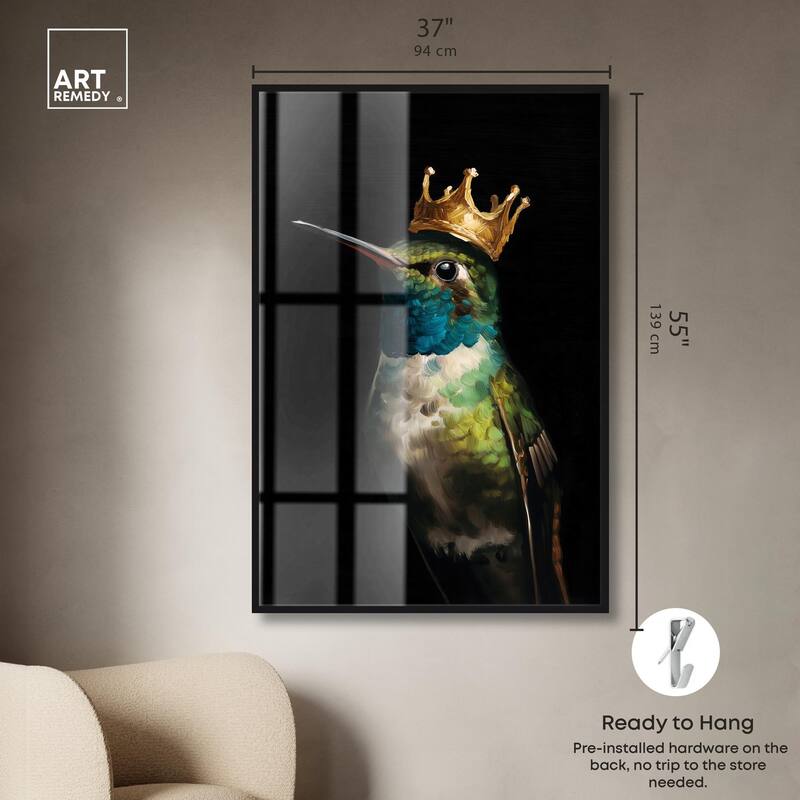 Crowned Azure Bird I Shadowbox by Art Remedy