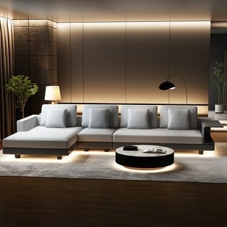 Sectional Sofa with LED Mood Lighting - Comfort Meets Modern Design ...