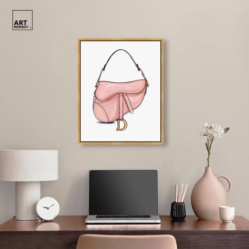 Doll Memories - Blush Pink Bag Canvas by Art Remedy