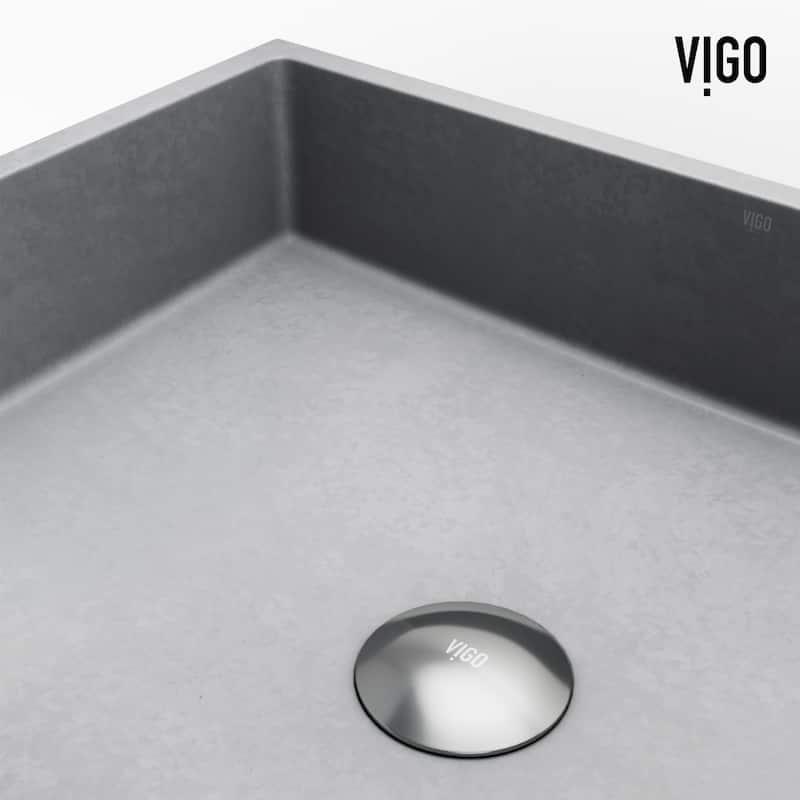 Vigo VG04069 Coca Gothic 19" L x 15" W x 5" H Rectangular Concrete