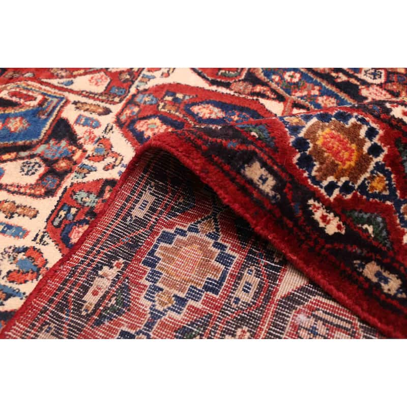 ECARPETGALLERY Hand-knotted Melis Vintage Cream, Red Wool Rug - 7'1 x 7'1