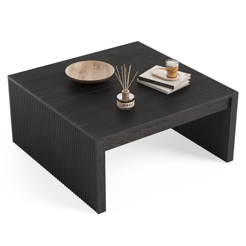 Mid-Century Modern Square Coffee Table, Living Room Bedroom Center Cocktail Accent Table