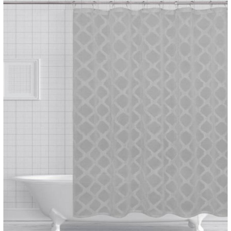 Ellen Tracy Aurora 13-Pc. Shower Curtain/Hook Set - Silver - 70" x 72"