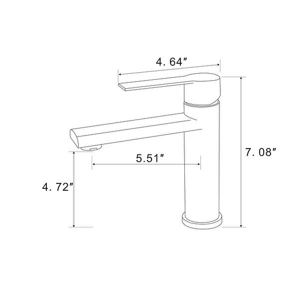 Single Handle Single Hole Bathroom Faucet - 6" x 7" x 2"