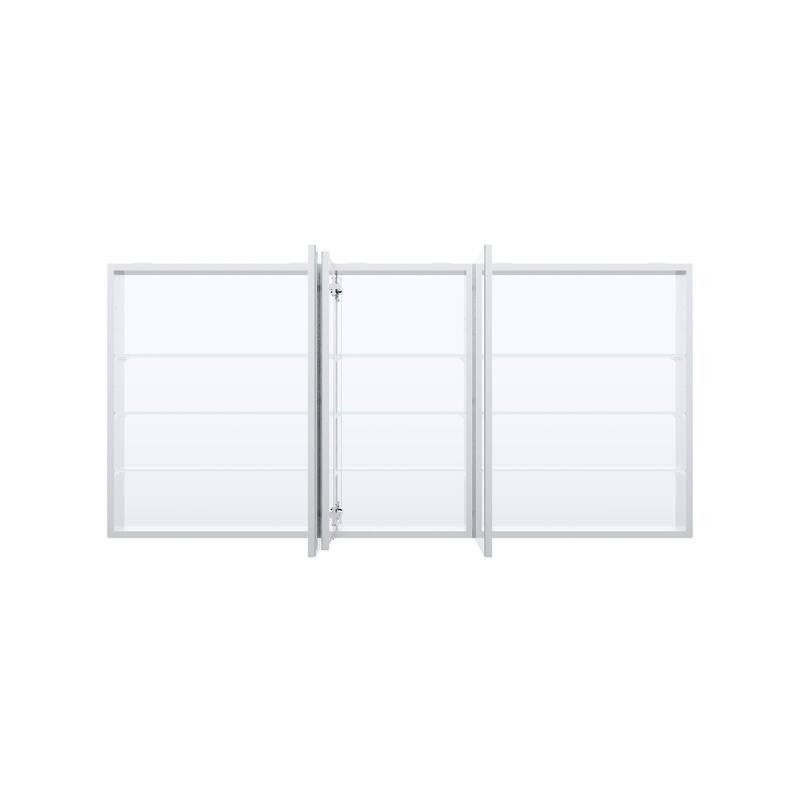 56''/64''W X 30''H Recessed Or Surface Wall Mount Bathroom Medicine Cabinet With Adjustable Glass Shelves