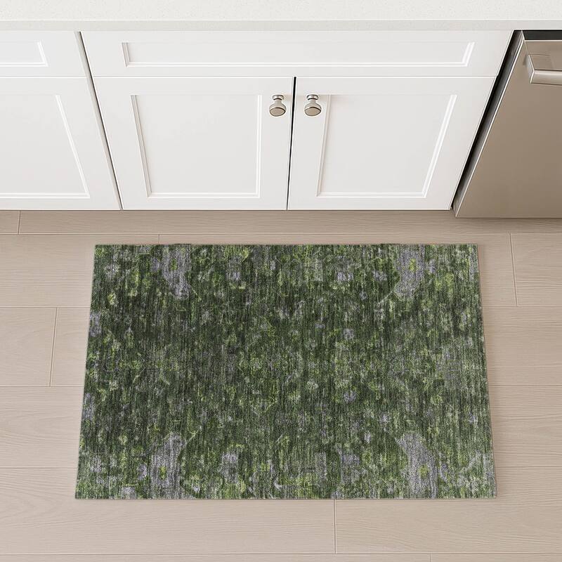 Machine Washable Indoor/ Outdoor Traditional Chelsea Chantille Rug