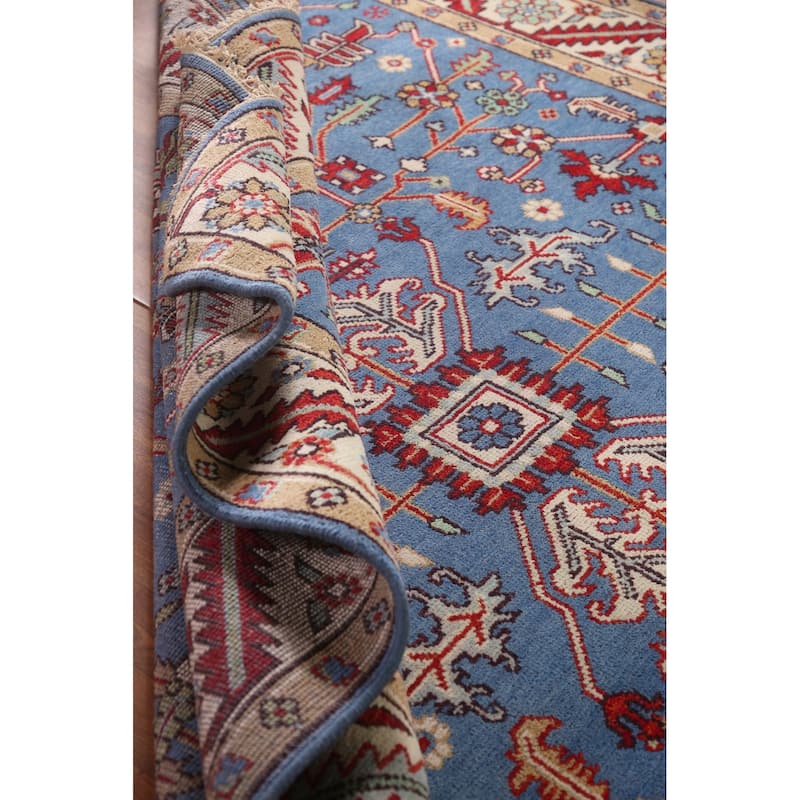 Blue Oushak Oriental Area Rug Wool Carpet - 7'10"x 9'10"