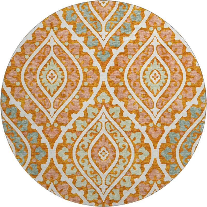 Premium Washable Super Soft Diamond Medallions Mayfield Rug