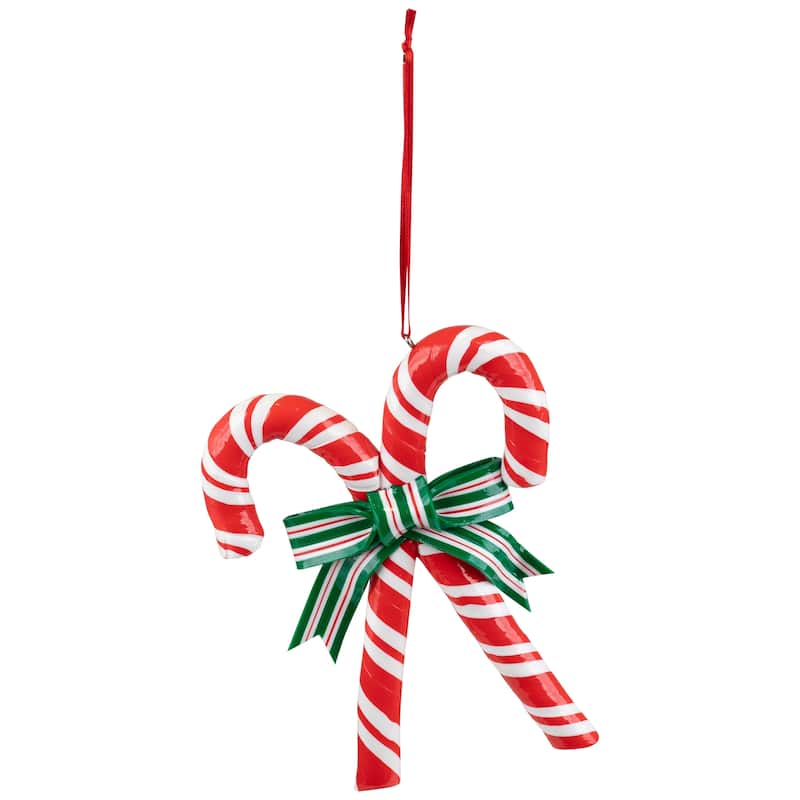 Candy Cane Christmas Ornament - 5.25" - Red and White