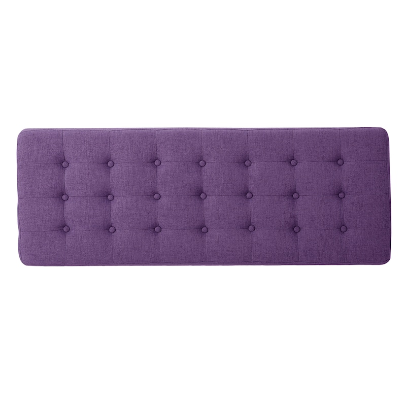 Saxon Mid-century Tufted Fabric Ottoman Bench by Christopher Knight Home - 43.00 L x 15.75 W x 17.00 H