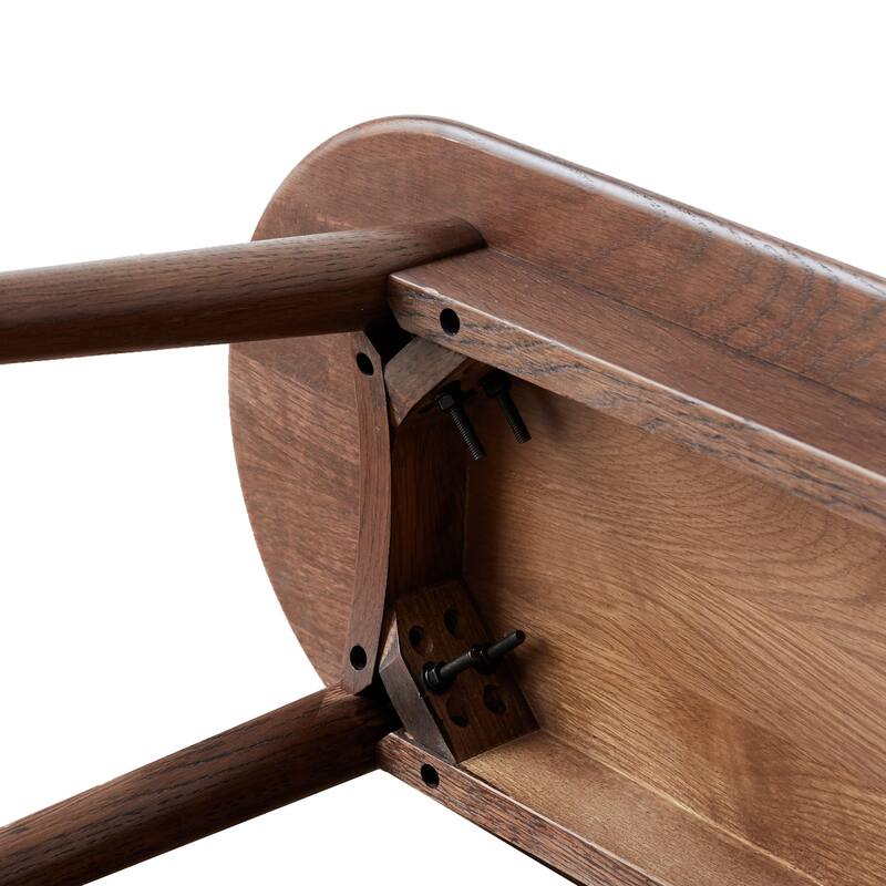 Nestfair Oak Wood Dining Bench Bed Bench