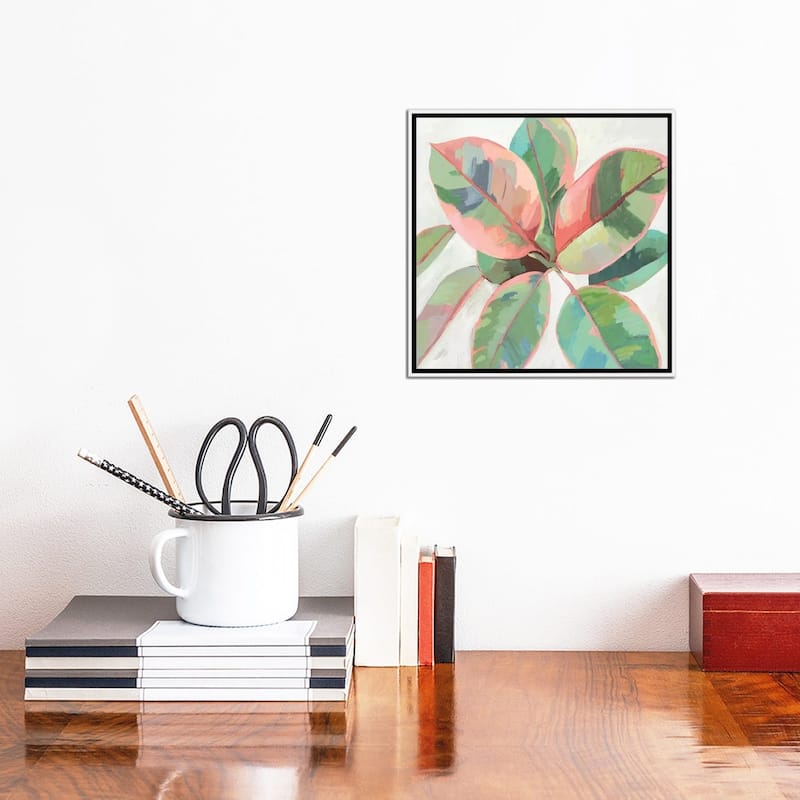 iCanvas "Pink Ficus II" by Asia Jensen Framed Canvas Print