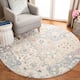 SAFAVIEH Handmade Glamour Noella Floral Wool Rug - 6' x 6' Round - Ivory/Red
