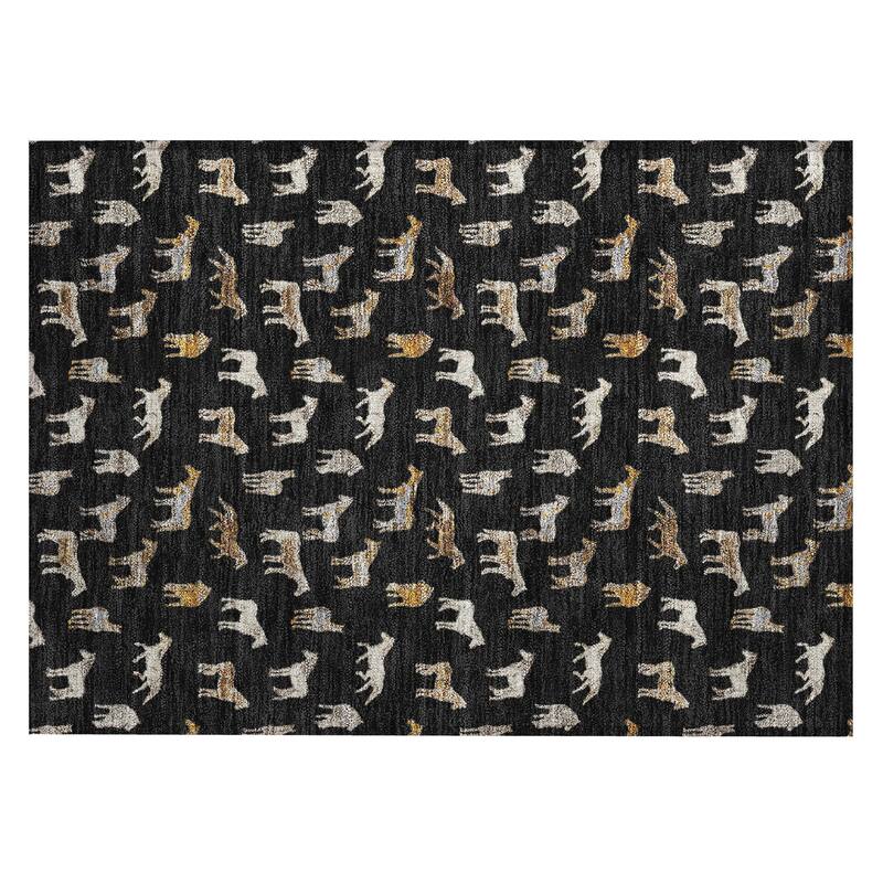 Machine Washable Indoor/ Outdoor Horses Chantille Rug