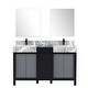 preview thumbnail 30 of 157, Lexora Zilara Bathroom Vanity Complete Set in Black and Grey with Faucet