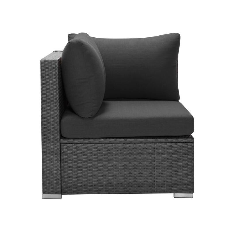 FINCATI Outdoor Sectional Conversation Set, 500 lbs Wicker Deep Seating Set, Loveseat/ Corner/ Ottoman Selectable